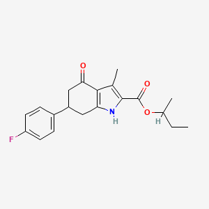 molecular formula C20H22FNO3 B4301763 butan-2-yl 6-(4-fluorophenyl)-3-methyl-4-oxo-4,5,6,7-tetrahydro-1H-indole-2-carboxylate 