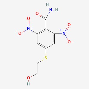molecular formula C9H9N3O6S B4301863 4-[(2-Hydroxyethyl)sulfanyl]-2,6-dinitrobenzamide 