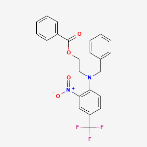 molecular formula C23H19F3N2O4 B4301889 2-[BENZYL-2-NITRO-4-(TRIFLUOROMETHYL)ANILINO]ETHYL BENZOATE 