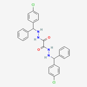 molecular formula C28H24Cl2N4O2 B4301913 N'1N'2-BIS[(4-CHLOROPHENYL)(PHENYL)METHYL]ETHANEDIHYDRAZIDE 