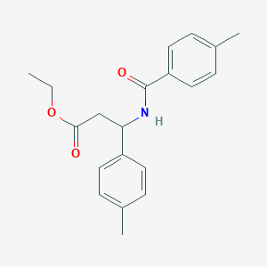 molecular formula C20H23NO3 B4302053 ETHYL 3-(4-METHYLPHENYL)-3-[(4-METHYLPHENYL)FORMAMIDO]PROPANOATE 