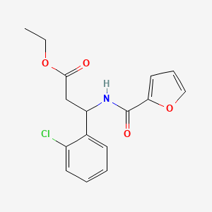 molecular formula C16H16ClNO4 B4302083 ETHYL 3-(2-CHLOROPHENYL)-3-[(FURAN-2-YL)FORMAMIDO]PROPANOATE 