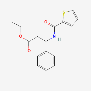 molecular formula C17H19NO3S B4302121 ETHYL 3-(4-METHYLPHENYL)-3-[(THIOPHEN-2-YL)FORMAMIDO]PROPANOATE 