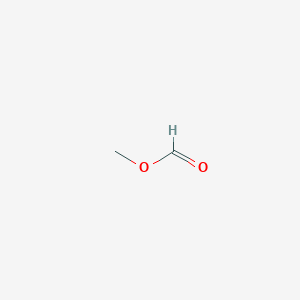 molecular formula C2H4O2<br>HCOOCH3<br>C2H4O2 B043022 甲酸甲酯 CAS No. 107-31-3
