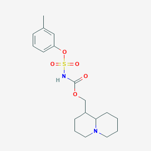 molecular formula C18H26N2O5S B4302265 (OCTAHYDRO-1H-QUINOLIZIN-1-YL)METHYL N-[(3-METHYLPHENOXY)SULFONYL]CARBAMATE 