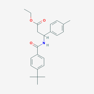 molecular formula C23H29NO3 B4302427 ETHYL 3-[(4-TERT-BUTYLPHENYL)FORMAMIDO]-3-(4-METHYLPHENYL)PROPANOATE 