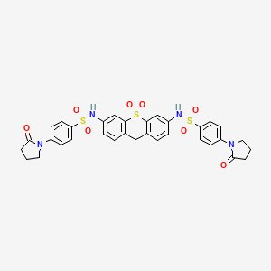 molecular formula C33H30N4O8S3 B4302446 N-{1010-DIOXO-6-[4-(2-OXOPYRROLIDIN-1-YL)BENZENESULFONAMIDO]-9H-10LAMBDA6-THIOXANTHEN-3-YL}-4-(2-OXOPYRROLIDIN-1-YL)BENZENE-1-SULFONAMIDE 