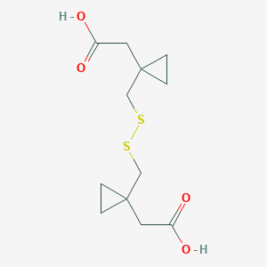 molecular formula C12H18O4S2 B043026 2-[1-[[[1-(Carboxymethyl)cyclopropyl]methyldisulfanyl]methyl]cyclopropyl]acetic acid CAS No. 162515-67-5