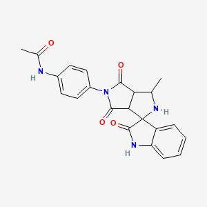molecular formula C22H20N4O4 B4302633 N-(4-{3'-METHYL-2,4',6'-TRIOXO-1,2,3',3'A,4',5',6',6'A-OCTAHYDRO-2'H-SPIRO[INDOLE-3,1'-PYRROLO[3,4-C]PYRROL]-5'-YL}PHENYL)ACETAMIDE 