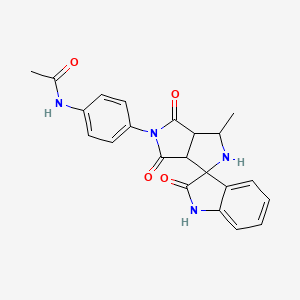 N-[4-(3'-methyl-2,4',6'-trioxo-1,2,2',3',3a',4',6',6a'-octahydro-5'H-spiro[indole-3,1'-pyrrolo[3,4-c]pyrrol]-5'-yl)phenyl]acetamide
