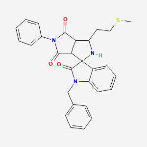 1-benzyl-3'-[2-(methylthio)ethyl]-5'-phenyl-3a',6a'-dihydro-2'H-spiro[indole-3,1'-pyrrolo[3,4-c]pyrrole]-2,4',6'(1H,3'H,5'H)-trione