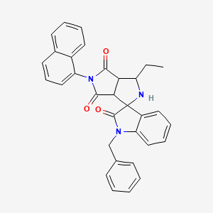 1-benzyl-3'-ethyl-5'-(1-naphthyl)-3a',6a'-dihydro-2'H-spiro[indole-3,1'-pyrrolo[3,4-c]pyrrole]-2,4',6'(1H,3'H,5'H)-trione