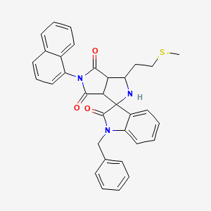 1-benzyl-3'-[2-(methylthio)ethyl]-5'-(1-naphthyl)-3a',6a'-dihydro-2'H-spiro[indole-3,1'-pyrrolo[3,4-c]pyrrole]-2,4',6'(1H,3'H,5'H)-trione