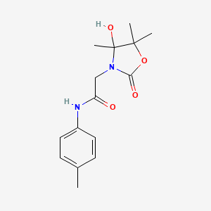 2-(4-hydroxy-4,5,5-trimethyl-2-oxo-1,3-oxazolidin-3-yl)-N-(4-methylphenyl)acetamide