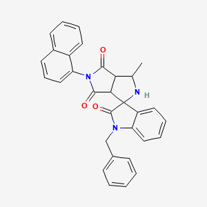 1-benzyl-3'-methyl-5'-(1-naphthyl)-3a',6a'-dihydro-2'H-spiro[indole-3,1'-pyrrolo[3,4-c]pyrrole]-2,4',6'(1H,3'H,5'H)-trione