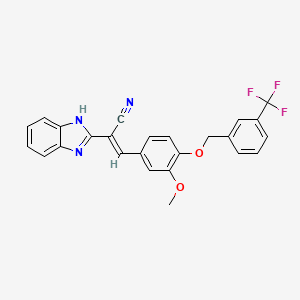 2-(1H-benzimidazol-2-yl)-3-(3-methoxy-4-{[3-(trifluoromethyl)benzyl]oxy}phenyl)acrylonitrile