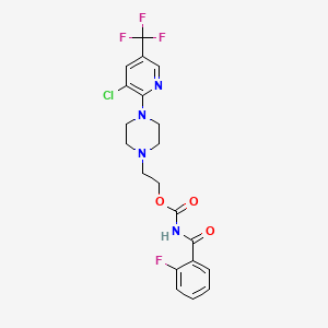 molecular formula C20H19ClF4N4O3 B4302710 2-{4-[3-chloro-5-(trifluoromethyl)pyridin-2-yl]piperazin-1-yl}ethyl (2-fluorobenzoyl)carbamate 
