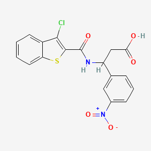 3-{[(3-chloro-1-benzothien-2-yl)carbonyl]amino}-3-(3-nitrophenyl)propanoic acid