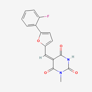 5-{[5-(2-fluorophenyl)-2-furyl]methylene}-1-methylpyrimidine-2,4,6(1H,3H,5H)-trione
