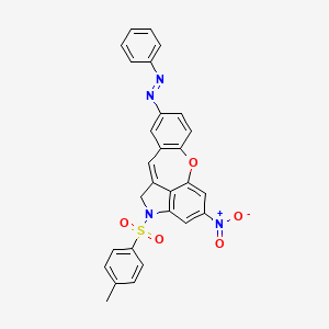 2-[(4-methylphenyl)sulfonyl]-4-nitro-9-(phenyldiazenyl)-1,2-dihydro[1]benzoxepino[4,3,2-cd]indole