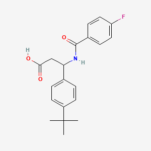 molecular formula C20H22FNO3 B4302785 3-(4-tert-butylphenyl)-3-[(4-fluorobenzoyl)amino]propanoic acid 