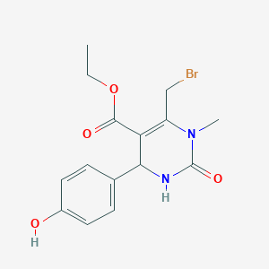 molecular formula C15H17BrN2O4 B4302877 ETHYL 6-(BROMOMETHYL)-4-(4-HYDROXYPHENYL)-1-METHYL-2-OXO-1,2,3,4-TETRAHYDRO-5-PYRIMIDINECARBOXYLATE 