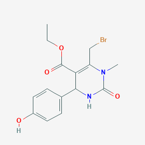 ethyl 6-(bromomethyl)-4-(4-hydroxyphenyl)-1-methyl-2-oxo-1,2,3,4-tetrahydropyrimidine-5-carboxylate