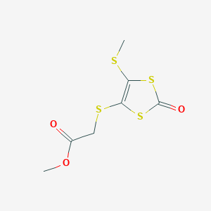 molecular formula C7H8O3S4 B4302893 METHYL 2-{[5-(METHYLSULFANYL)-2-OXO-2H-1,3-DITHIOL-4-YL]SULFANYL}ACETATE 