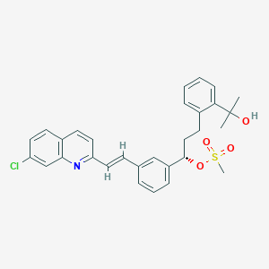 molecular formula C30H30ClNO4S B043029 [(1S)-1-[3-[(E)-2-(7-chloroquinolin-2-yl)ethenyl]phenyl]-3-[2-(2-hydroxypropan-2-yl)phenyl]propyl] methanesulfonate CAS No. 807638-71-7