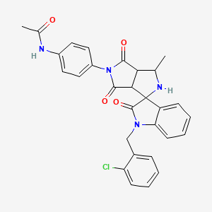 molecular formula C29H25ClN4O4 B4302937 N-(4-{1-[(2-CHLOROPHENYL)METHYL]-3'-METHYL-2,4',6'-TRIOXO-1,2,3',3'A,4',5',6',6'A-OCTAHYDRO-2'H-SPIRO[INDOLE-3,1'-PYRROLO[3,4-C]PYRROL]-5'-YL}PHENYL)ACETAMIDE 
