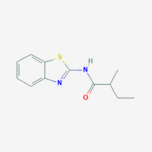 molecular formula C12H14N2OS B430295 N-(1,3-benzothiazol-2-yl)-2-methylbutanamide 