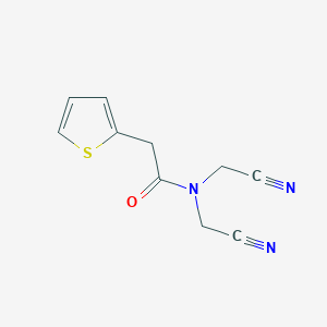 molecular formula C10H9N3OS B430299 N,N-bis(cyanomethyl)-2-(thiophen-2-yl)acetamide 