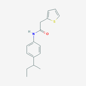 molecular formula C16H19NOS B430305 N-[4-(butan-2-yl)phenyl]-2-(thiophen-2-yl)acetamide 