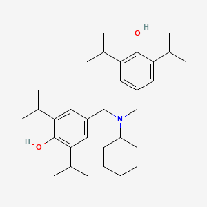 molecular formula C32H49NO2 B4303085 4-{[CYCLOHEXYL({[4-HYDROXY-3,5-BIS(PROPAN-2-YL)PHENYL]METHYL})AMINO]METHYL}-2,6-BIS(PROPAN-2-YL)PHENOL 