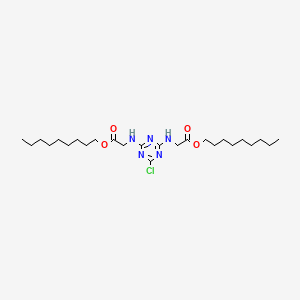 molecular formula C25H44ClN5O4 B4303117 NONYL 2-[(4-CHLORO-6-{[2-(NONYLOXY)-2-OXOETHYL]AMINO}-1,3,5-TRIAZIN-2-YL)AMINO]ACETATE 