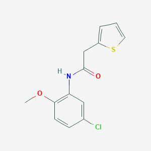 molecular formula C13H12ClNO2S B430314 N-(5-chloro-2-methoxyphenyl)-2-(thiophen-2-yl)acetamide CAS No. 349088-65-9