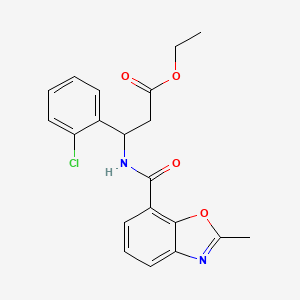 molecular formula C20H19ClN2O4 B4303448 ETHYL 3-(2-CHLOROPHENYL)-3-[(2-METHYL-1,3-BENZOXAZOL-7-YL)FORMAMIDO]PROPANOATE 
