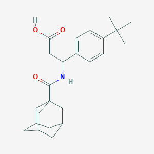 molecular formula C24H33NO3 B4303548 3-(Adamantane-1-carbonylamino)-3-(4-tert-butylphenyl)propanoic acid CAS No. 6411-37-6