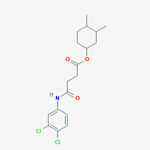 molecular formula C18H23Cl2NO3 B4303699 3,4-DIMETHYLCYCLOHEXYL 4-(3,4-DICHLOROANILINO)-4-OXOBUTANOATE 