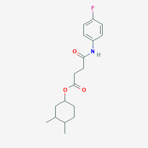 molecular formula C18H24FNO3 B4303708 3,4-DIMETHYLCYCLOHEXYL 4-(4-FLUOROANILINO)-4-OXOBUTANOATE 