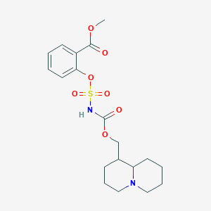 molecular formula C19H26N2O7S B4303792 methyl 2-(2,3,4,6,7,8,9,9a-octahydro-1H-quinolizin-1-ylmethoxycarbonylsulfamoyloxy)benzoate 