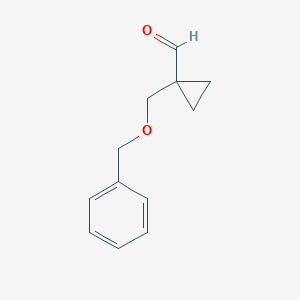 molecular formula C12H14O2 B043039 1-((Benzyloxy)methyl)cyclopropane-1-carbaldehyde CAS No. 288401-39-8
