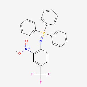 molecular formula C25H18F3N2O2P B4303903 N-[2-NITRO-4-(TRIFLUOROMETHYL)PHENYL]-111-TRIPHENYL-LAMBDA5-PHOSPHANIMINE 