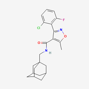 molecular formula C22H24ClFN2O2 B4304051 N-[(ADAMANTAN-1-YL)METHYL]-3-(2-CHLORO-6-FLUOROPHENYL)-5-METHYL-1,2-OXAZOLE-4-CARBOXAMIDE 