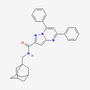 molecular formula C30H30N4O B4304064 N-[(ADAMANTAN-1-YL)METHYL]-5,7-DIPHENYLPYRAZOLO[1,5-A]PYRIMIDINE-2-CARBOXAMIDE 
