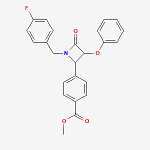 molecular formula C24H20FNO4 B4304164 METHYL 4-[1-(4-FLUOROBENZYL)-4-OXO-3-PHENOXY-2-AZETANYL]BENZOATE 