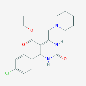 molecular formula C19H24ClN3O3 B4304312 ETHYL 4-(4-CHLOROPHENYL)-2-OXO-6-[(PIPERIDIN-1-YL)METHYL]-1,2,3,4-TETRAHYDROPYRIMIDINE-5-CARBOXYLATE 