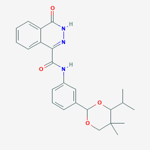 molecular formula C24H27N3O4 B4304519 N-[3-(4-ISOPROPYL-5,5-DIMETHYL-1,3-DIOXAN-2-YL)PHENYL]-4-OXO-3,4-DIHYDRO-1-PHTHALAZINECARBOXAMIDE 