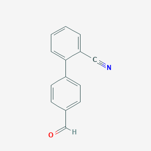 molecular formula C14H9NO B043046 4'-甲酰-[1,1'-联苯]-2-碳腈 CAS No. 135689-93-9