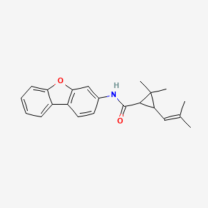 molecular formula C22H23NO2 B4304621 N-(DIBENZO[B,D]FURAN-3-YL)-2,2-DIMETHYL-3-(2-METHYL-1-PROPEN-1-YL)CYCLOPROPANECARBOXAMIDE 